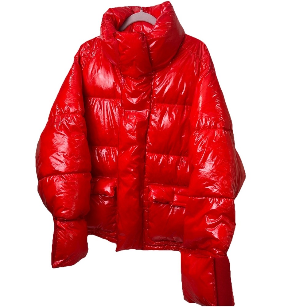 Fashion Nova Red Mason Puffer Jacket Men's Size M New With Tags